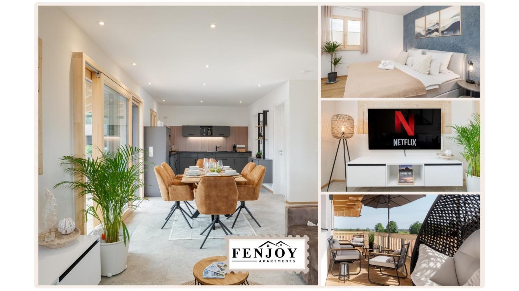 Fenjoy: Ferienapartment In Neubau / Balkon / Bbq Bernau am Chiemsee Exterior photo